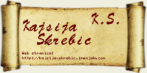 Kajsija Škrebić vizit kartica
